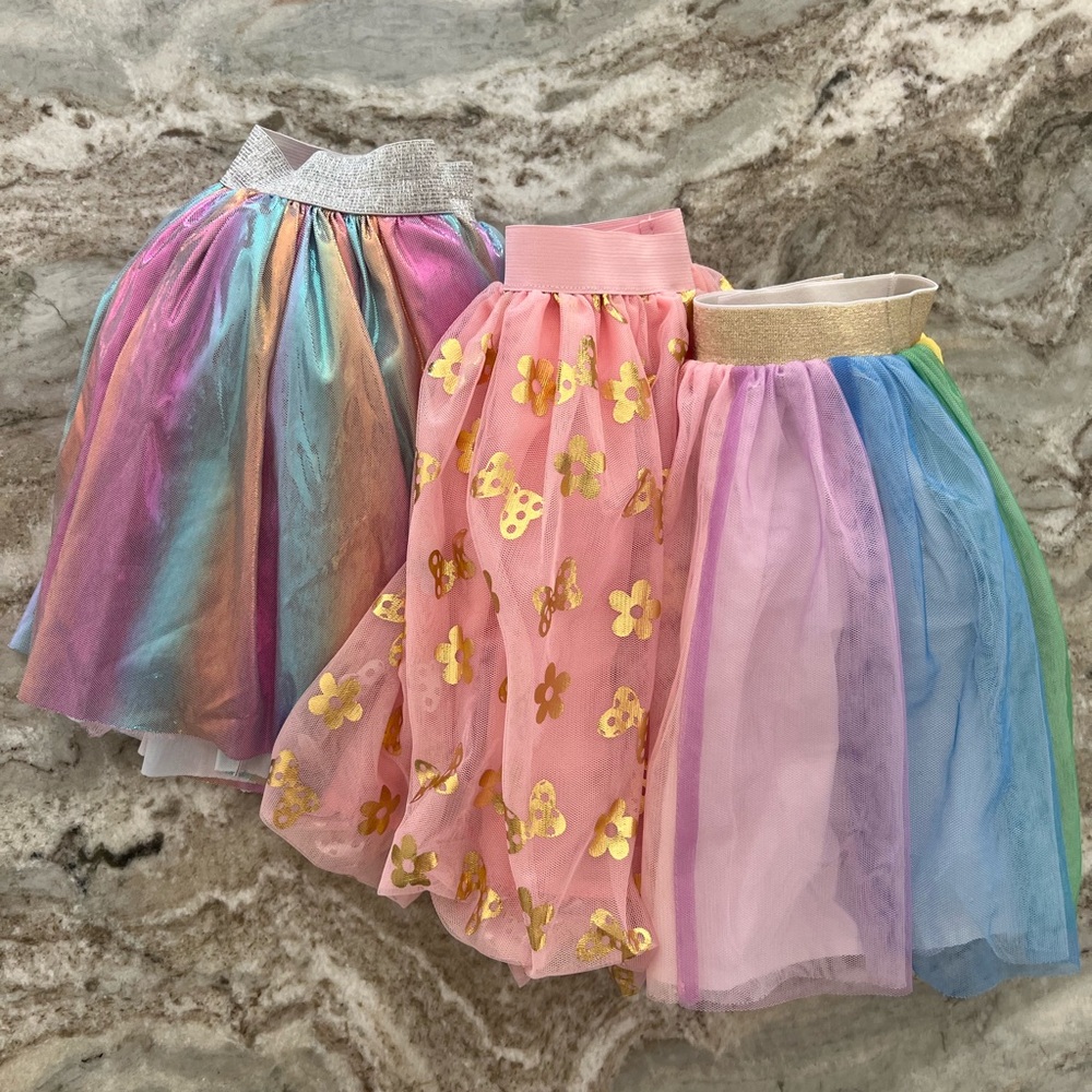 Colorful Girls' Tulle Skirts Set